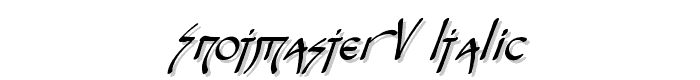 Snotmaster V Italic font